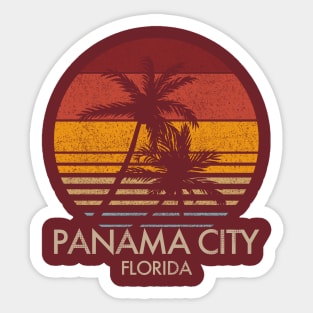 Panama City Beach Florida Graphic Vintage Sticker